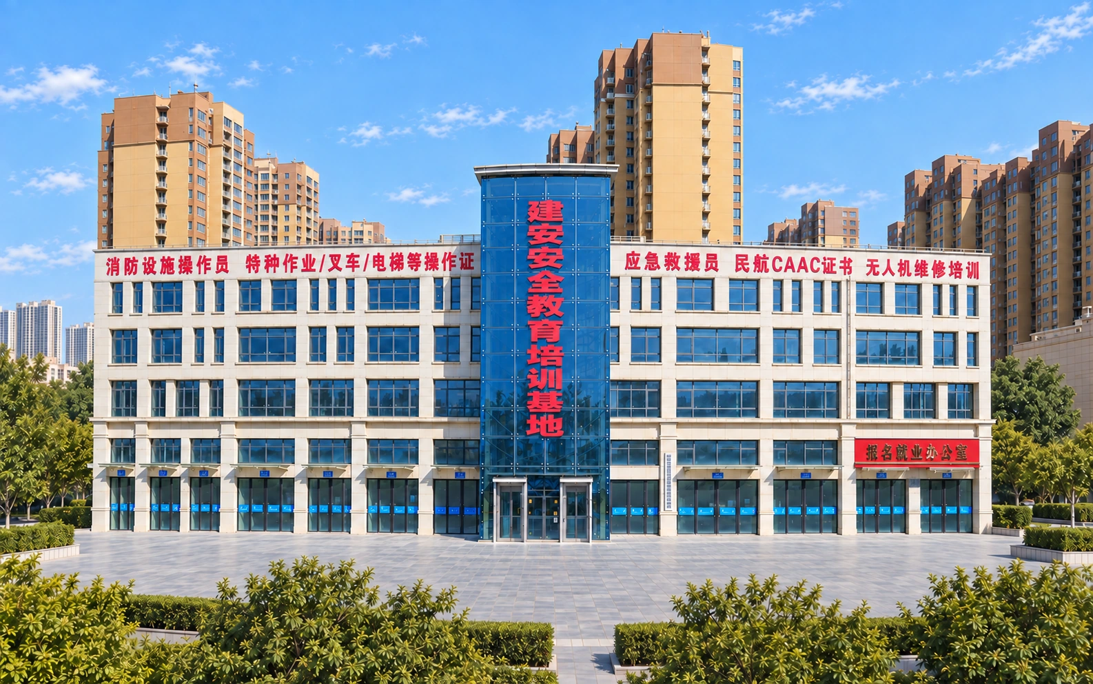 建安教学楼与入口