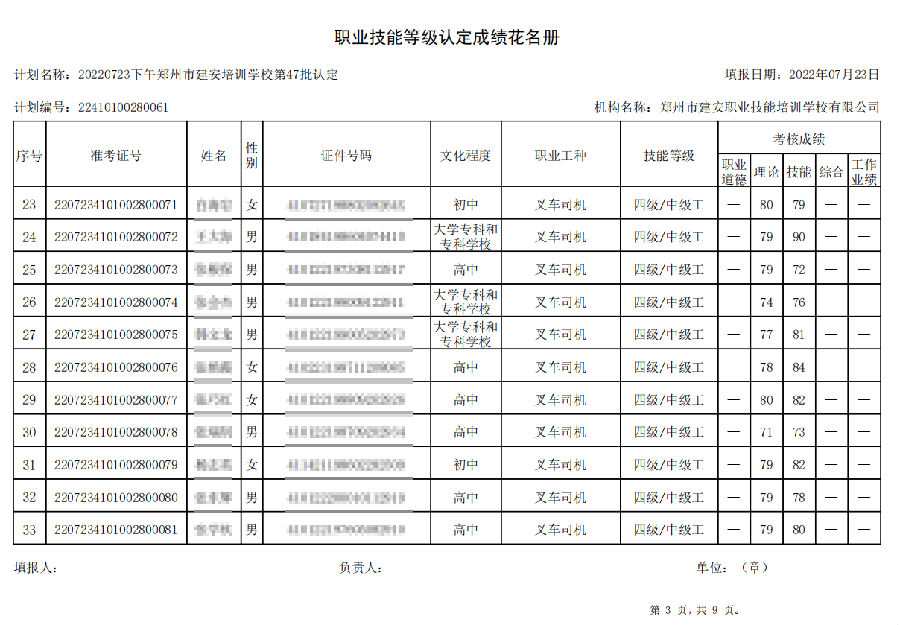 建安职业技能培训学校-第47批职业技能等级认定考试成绩公示（图3）