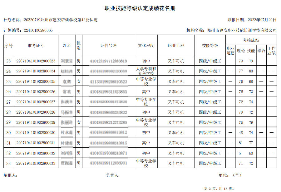 3.png 建安职业技能培训学校-第42批职业技能等级认定考试成绩公示(图3)