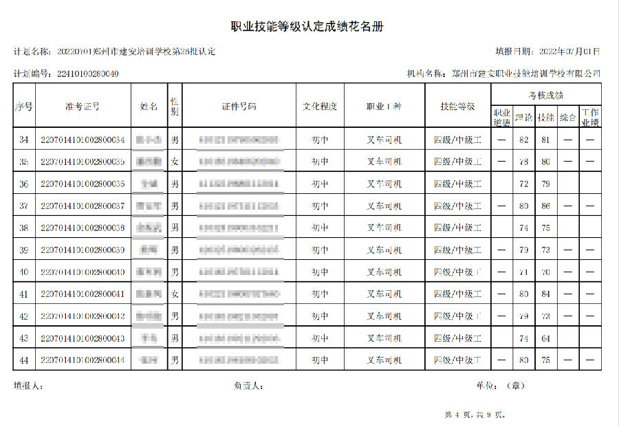 4.png 建安职业技能培训学校-第26批职业技能等级认定考试成绩公示(图4)