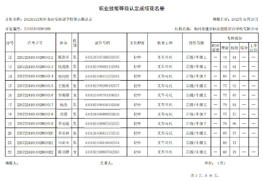 2.png 建安职业技能培训学校-第45批职业技能等级认定考试成绩公示(图2)