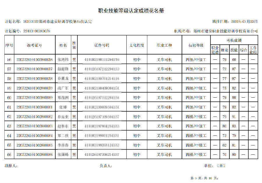 6.png 建安职业技能培训学校-第45批职业技能等级认定考试成绩公示(图6)