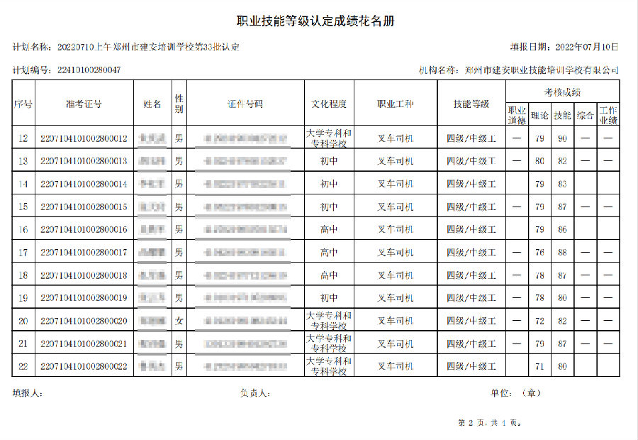 2.png 建安职业技能培训学校-第33批职业技能等级认定考试成绩公示(图2)
