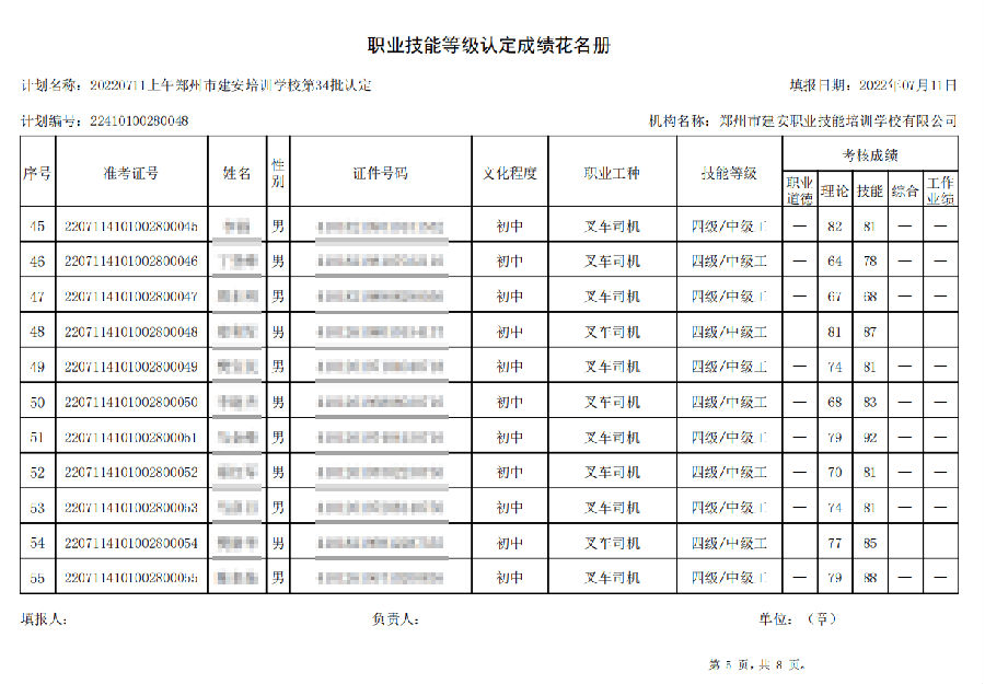 5.png 建安职业技能培训学校-第34批职业技能等级认定考试成绩公示(图5)