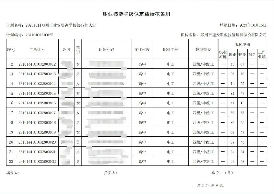 ÐÅͼƬ_20231018093924.jpg 建安职业技能培训学校-第48批职业技能等级认定考试成绩公示(图2)