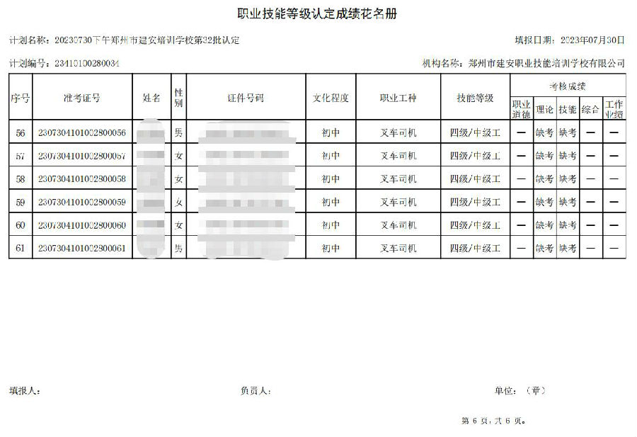 建安职业技能培训学校-20230730-第32批职业技能等级认定考试成绩公示（图6）