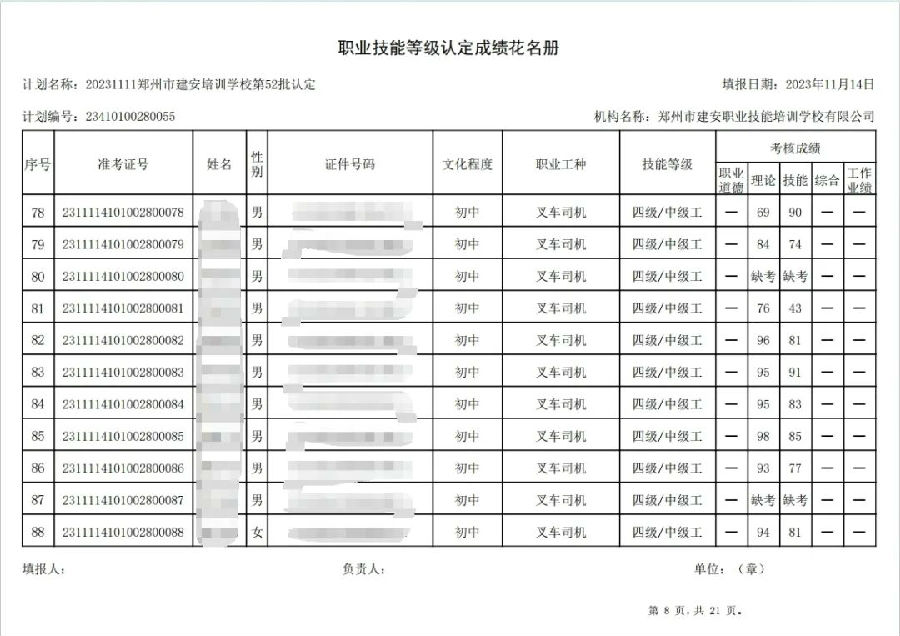 ÐÅͼƬ_20231115100057.jpg 建安职业技能培训学校-第52批职业技能等级认定考试成绩公示(图8)