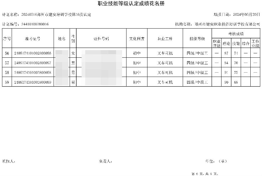 建安职业技能培训学校-第16批职业技能等级认定考试成绩公示（图6）