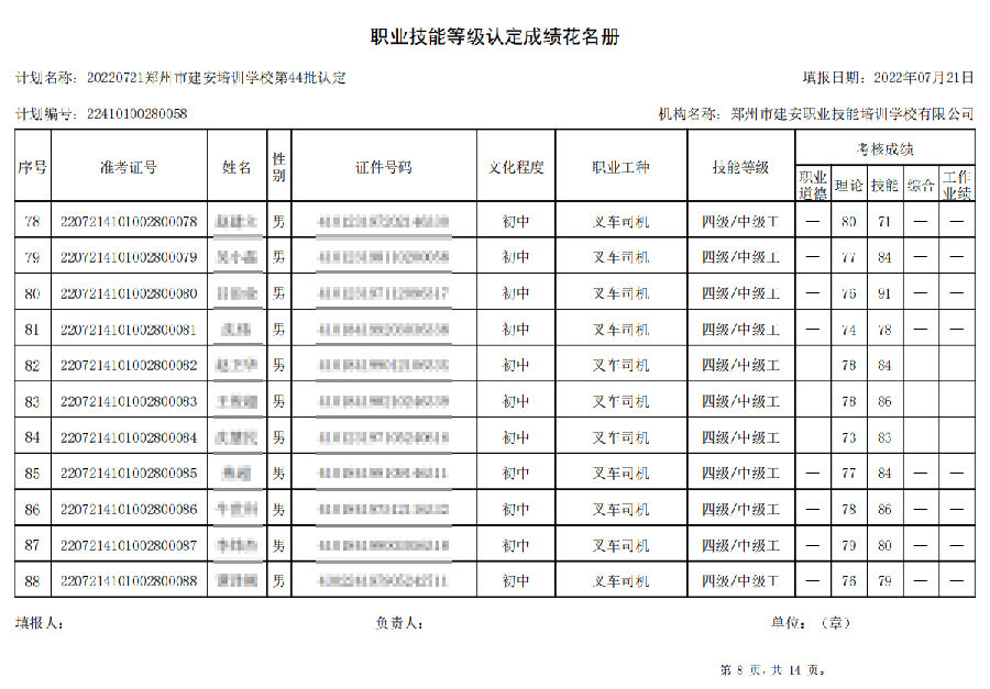8.png 建安职业技能培训学校-第44批职业技能等级认定考试成绩公示(图8)