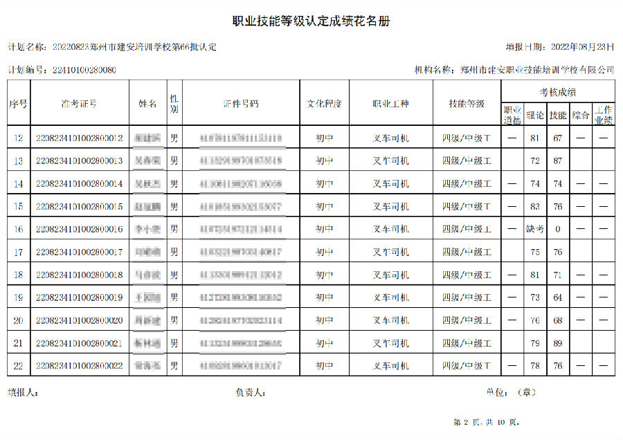 2.png 建安职业技能培训学校-第66批职业技能等级认定考试成绩公示(图2)