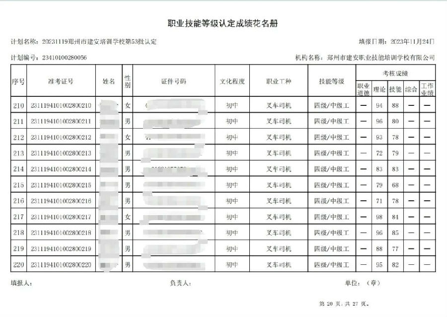 建安职业技能培训学校-第53批职业技能等级认定考试成绩公示（图20）