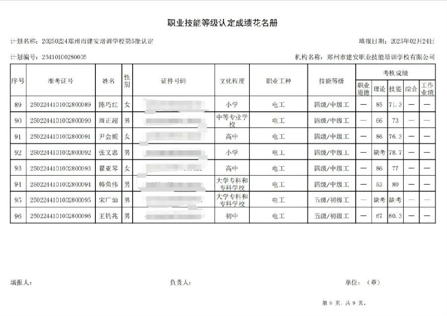 ÐÅͼƬ_20250225095010.jpg 建安职业技能培训学校-2025年第5批职业技能等级认定考试成绩公示(图9)