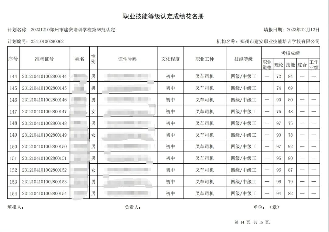 建安职业技能培训学校-第58批职业技能等级认定考试成绩公示（图14）