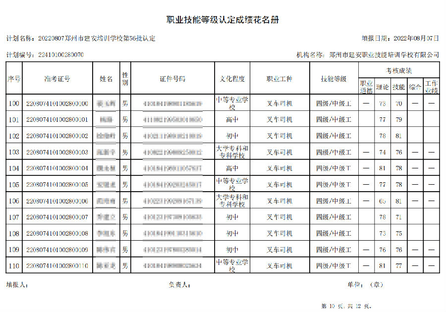 建安职业技能培训学校-第56批职业技能等级认定考试成绩公示（图10）
