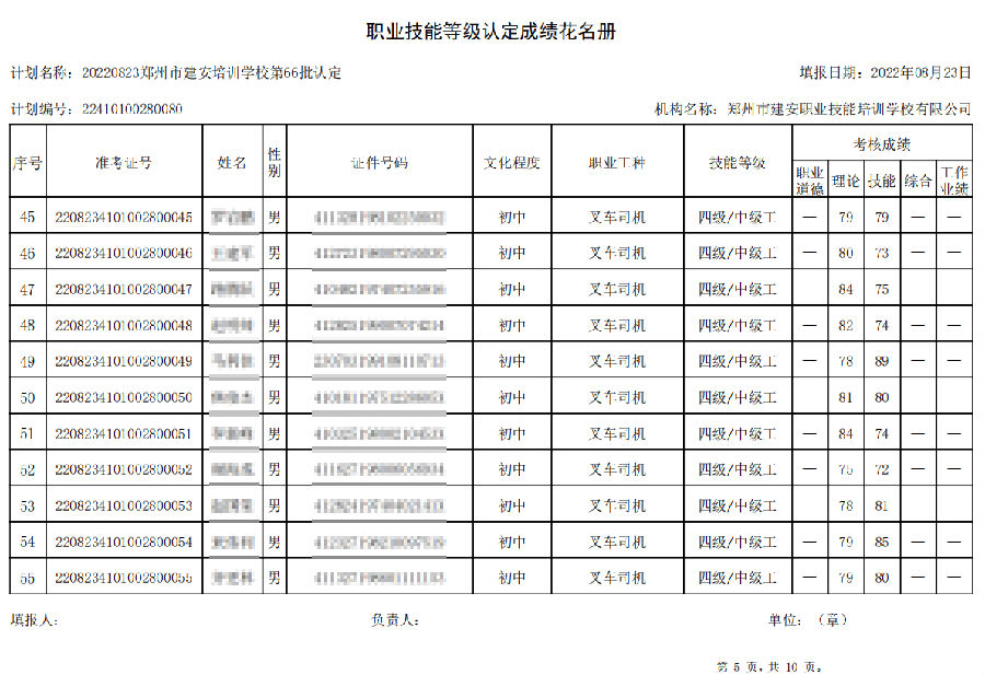 5.png 建安职业技能培训学校-第66批职业技能等级认定考试成绩公示(图5)