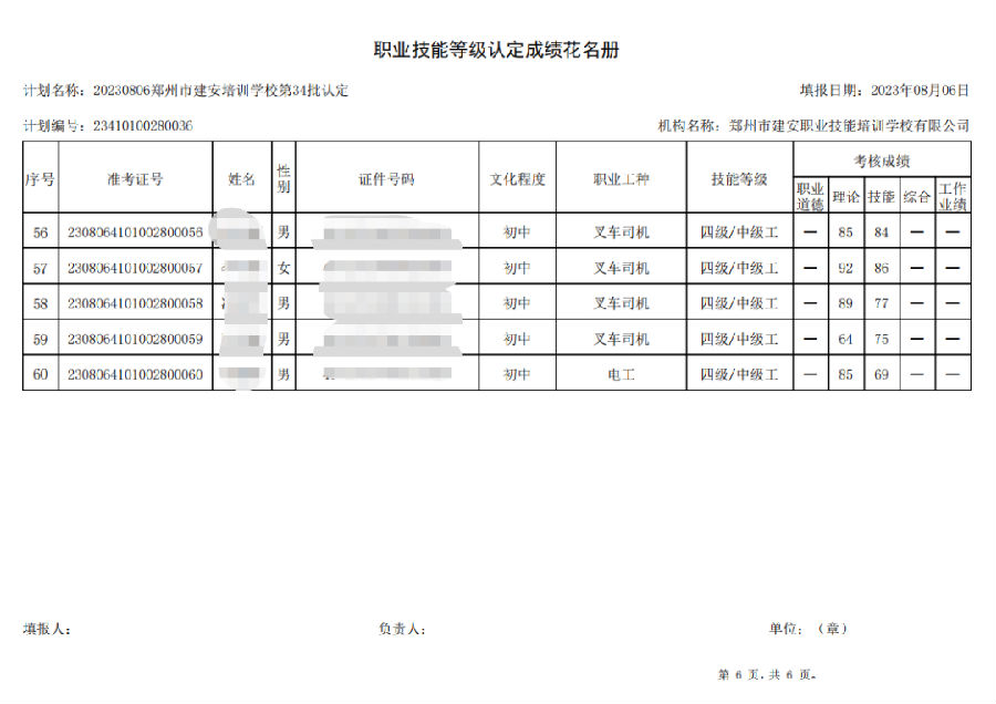 DÅͼƬ_20230808100855_5.png 建安职业技能培训学校-第34批职业技能等级认定考试成绩公示(图6)