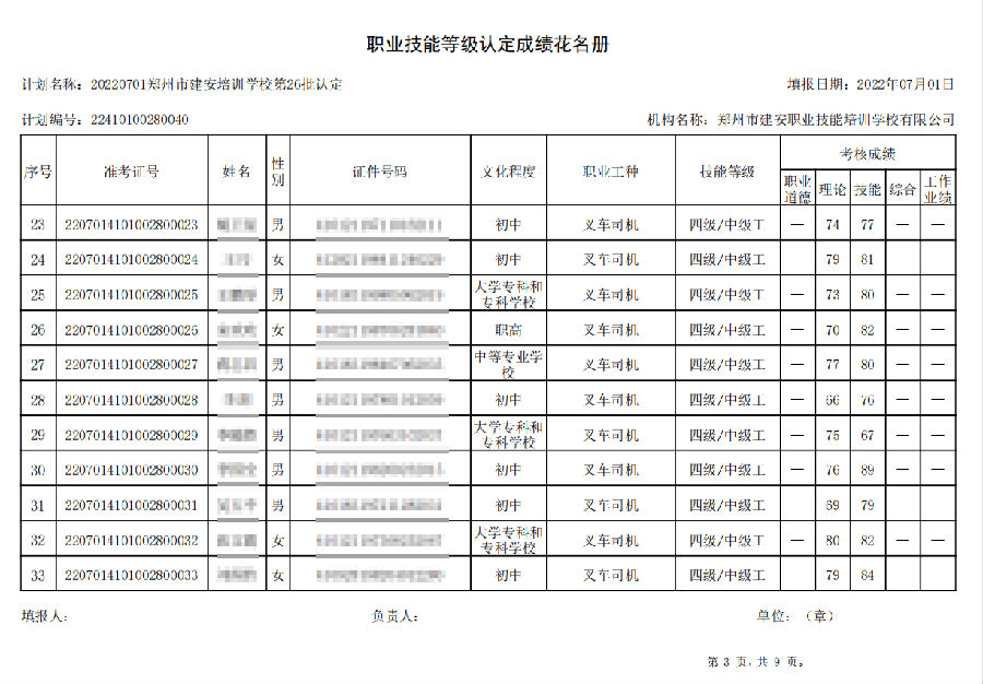 3.png 建安职业技能培训学校-第26批职业技能等级认定考试成绩公示(图3)