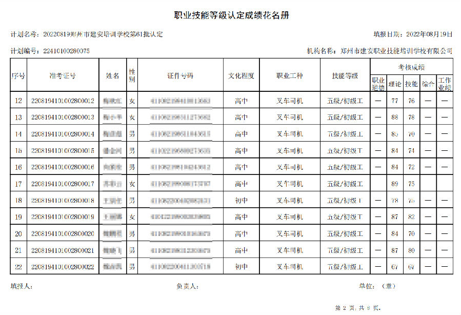 2.png 建安职业技能培训学校-第61批职业技能等级认定考试成绩公示(图2)