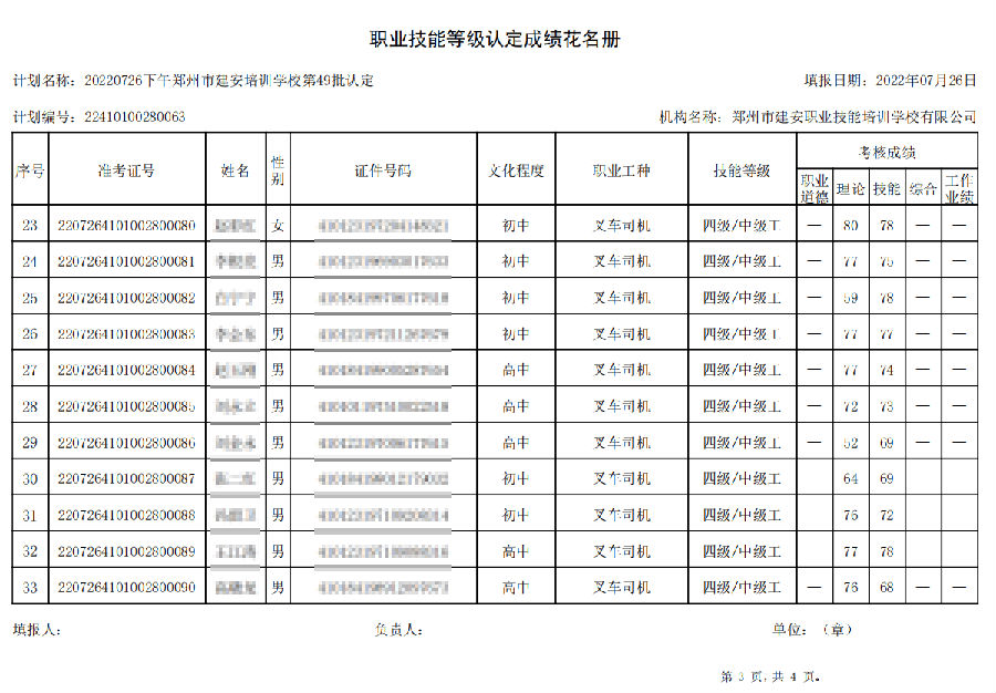 建安职业技能培训学校-第49批职业技能等级认定考试成绩公示（图3）