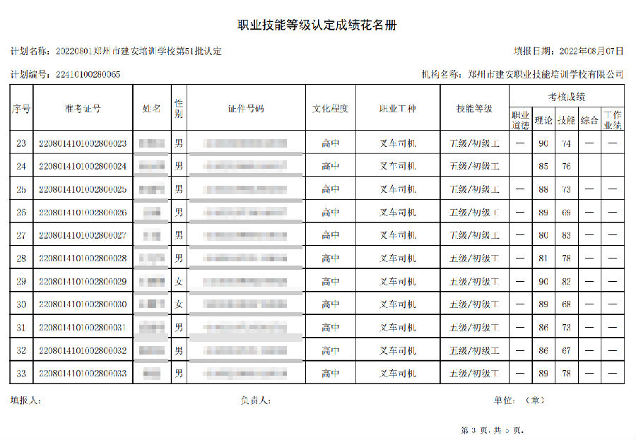 3.png 建安职业技能培训学校-第51批职业技能等级认定考试成绩公示(图3)