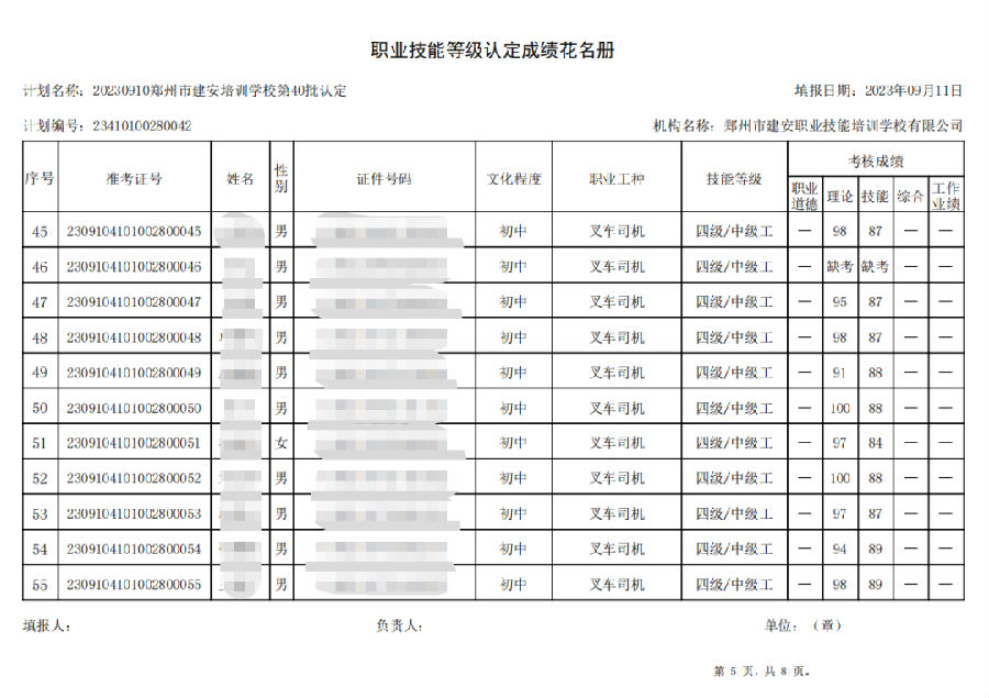 ÐÅͼƬ_20230912104155.png 建安职业技能培训学校-第40批职业技能等级认定考试成绩公示(图5)