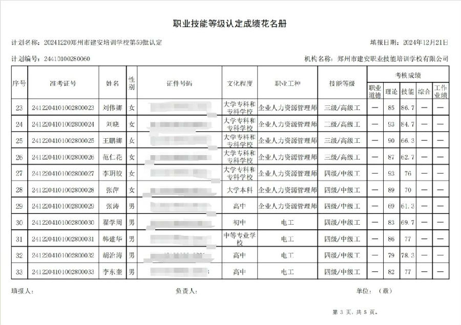 建安职业技能培训学校-第59批职业技能等级认定考试成绩公示（图3）