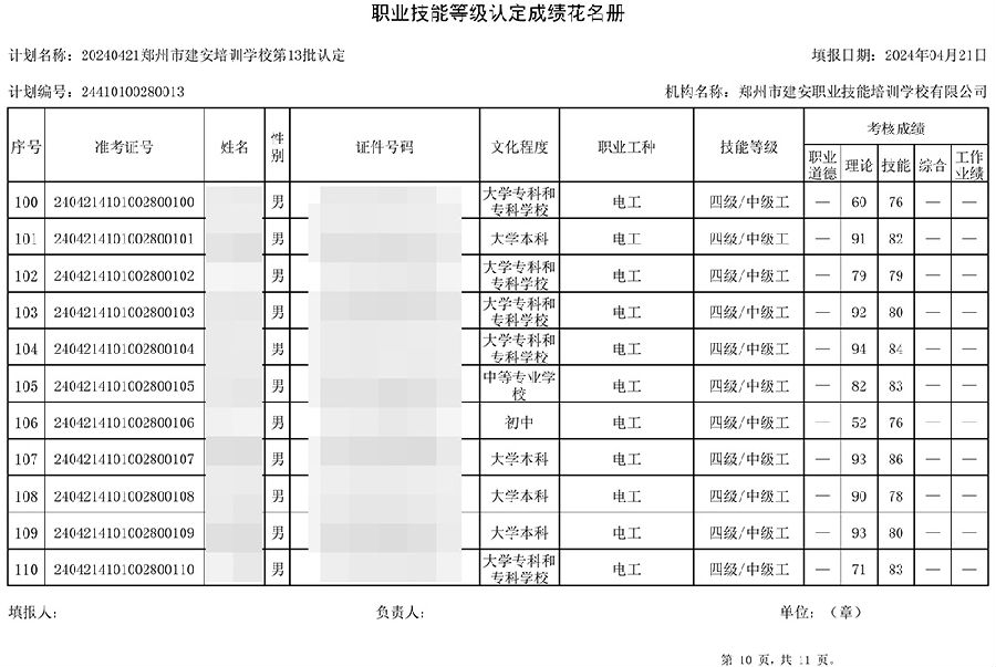 10.jpg 建安职业技能培训学校-第13批职业技能等级认定考试成绩公示(图10)