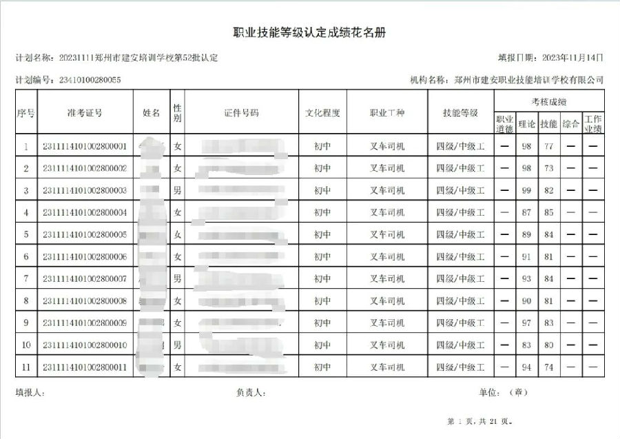 ÐÅͼƬ_20231115100033.jpg 建安职业技能培训学校-第52批职业技能等级认定考试成绩公示(图1)