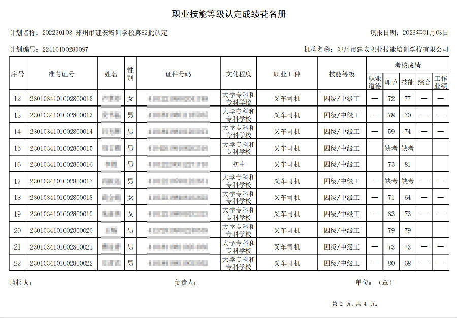 建安职业æ€能培训学æ ?ç¬?2批职业技能等级认定è€试成绩公示 建安职业技能培训学校-第82批职业技能等级认定考试成绩公示(图2)