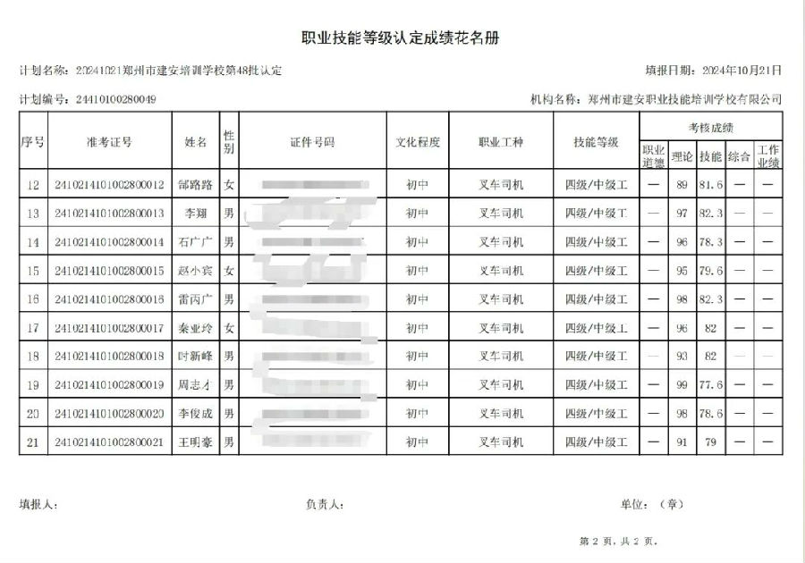 ÐÅͼƬ_20241022090351.jpg 建安职业技能培训学校-第48批职业技能等级认定考试成绩公示(图2)