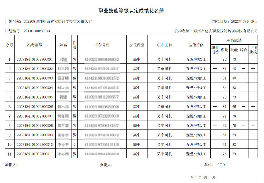 1.png 建安职业技能培训学校-第60批职业技能等级认定考试成绩公示(图1)