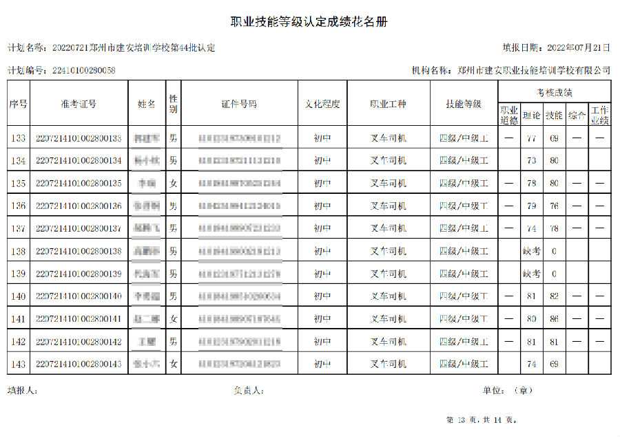 13.png 建安职业技能培训学校-第44批职业技能等级认定考试成绩公示(图13)