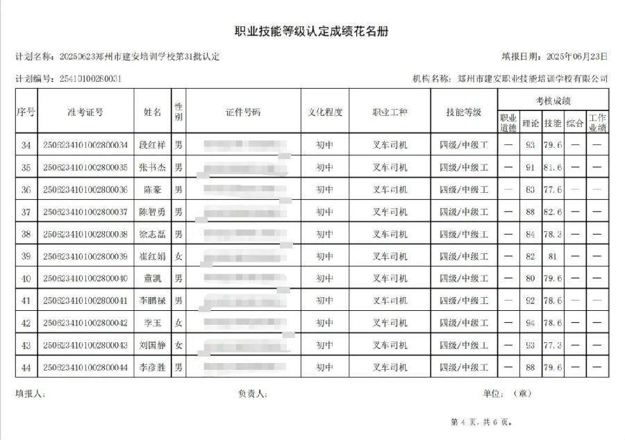 建安职业技能培训学校-2025年第31批职业技能等级认定考试成绩公示（图4）