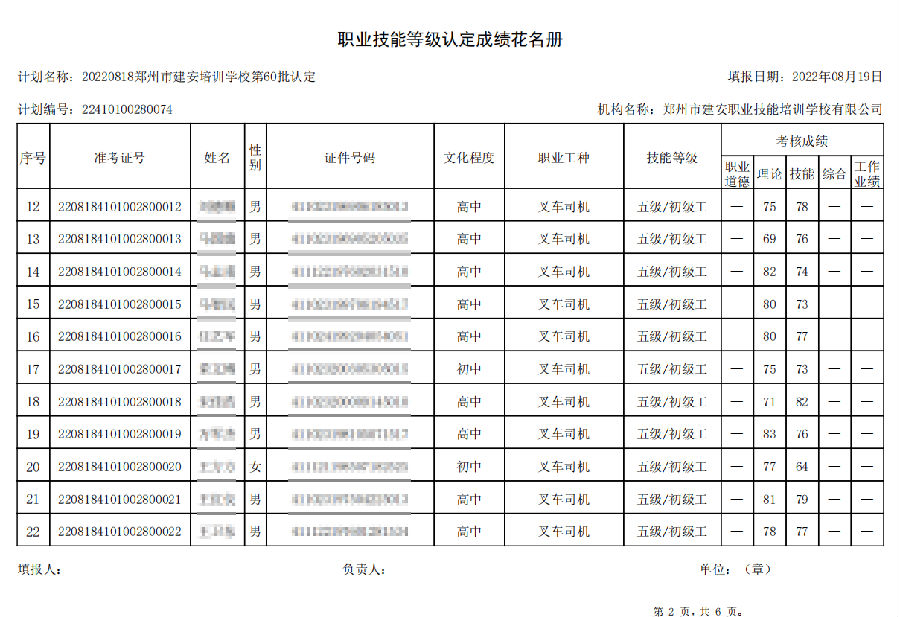 2.png 建安职业技能培训学校-第60批职业技能等级认定考试成绩公示(图2)
