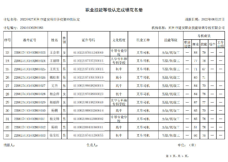 3.png 建安职业技能培训学校-第69批职业技能等级认定考试成绩公示(图3)
