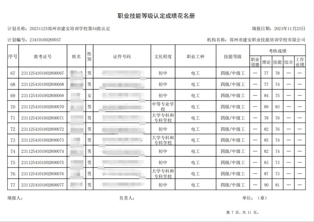 ÐÅͼƬ_20231127172734.jpg 建安职业技能培训学校-第54批职业技能等级认定考试成绩公示(图7)