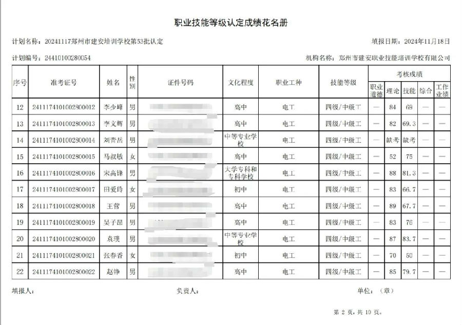 ÐÅͼƬ_20241118100820.jpg 建安职业技能培训学校-第53批职业技能等级认定考试成绩公示(图2)