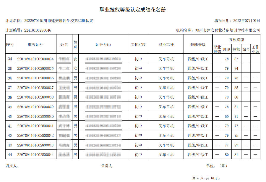 4.png 建安职业技能培训学校-第32批职业技能等级认定考试成绩公示(图4)