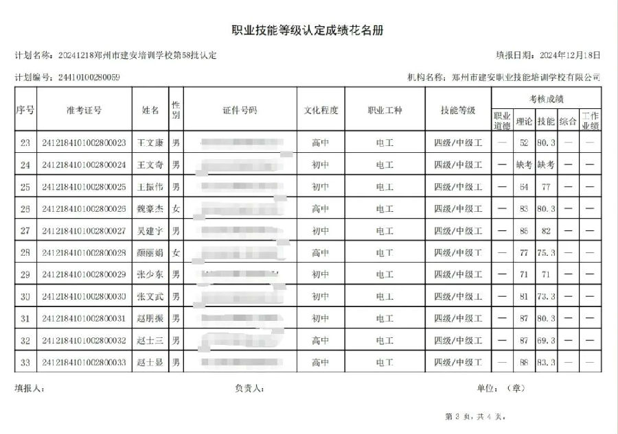 建安职业技能培训学校-第58批职业技能等级认定考试成绩公示（图3）