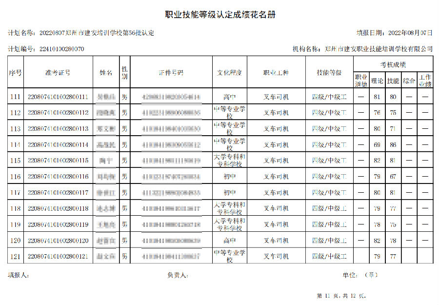 建安职业技能培训学校-第56批职业技能等级认定考试成绩公示（图11）