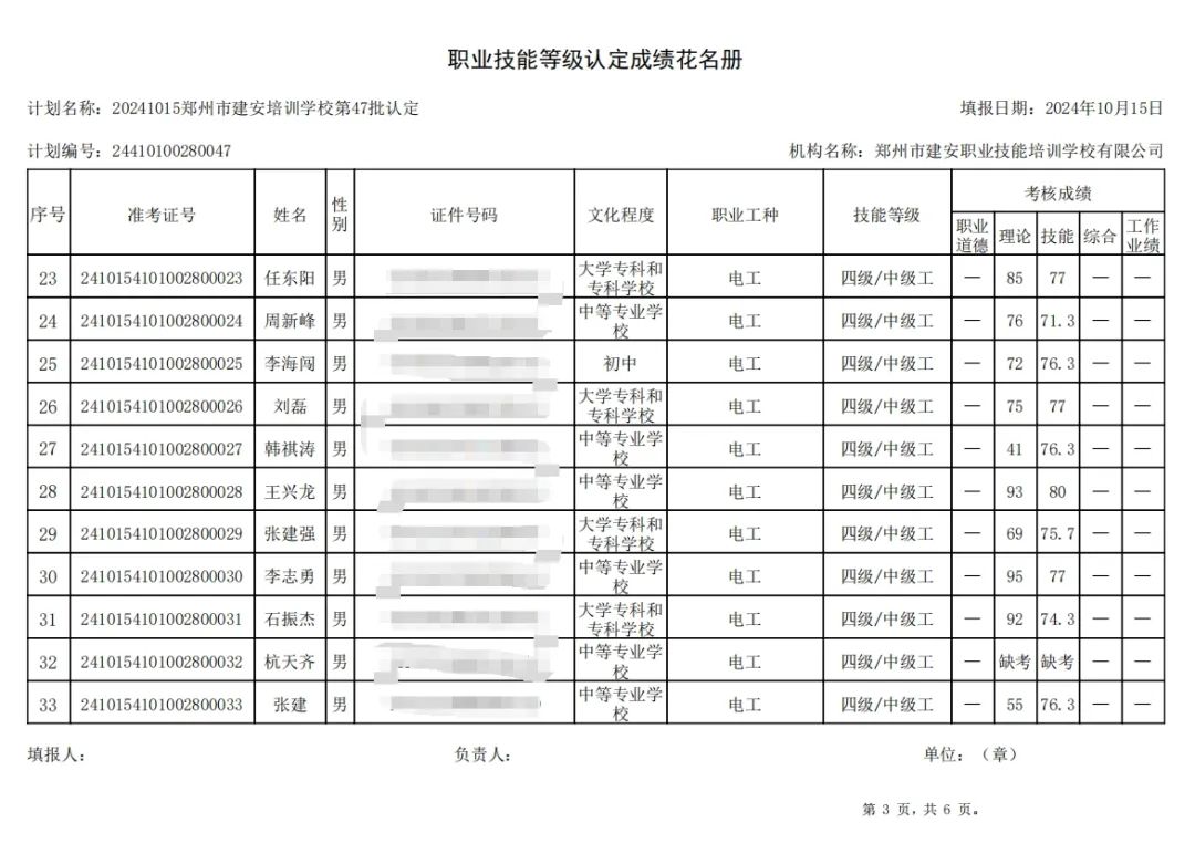 建安职业技能培训学校-第47批职业技能等级认定考试成绩公示（图3）