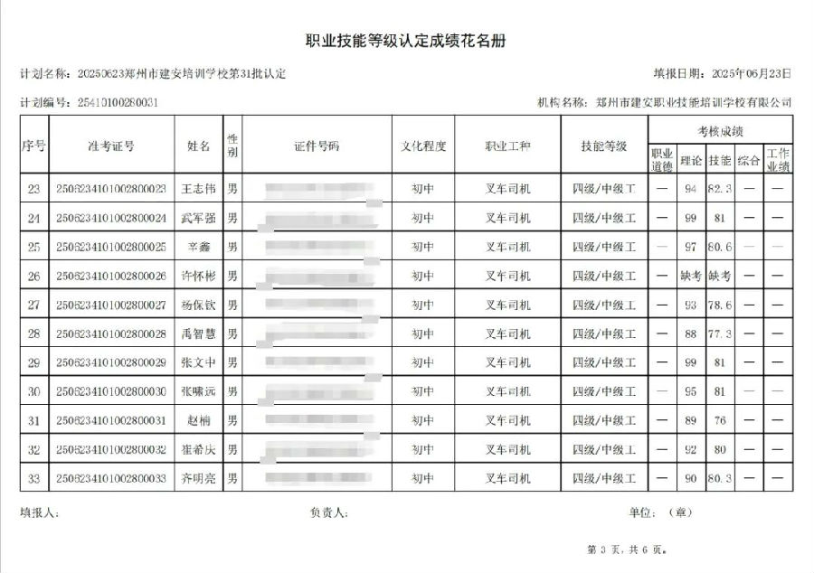 建安职业技能培训学校-2025年第31批职业技能等级认定考试成绩公示（图3）
