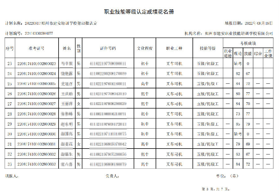 3.png 建安职业技能培训学校-第63批职业技能等级认定考试成绩公示(图3)