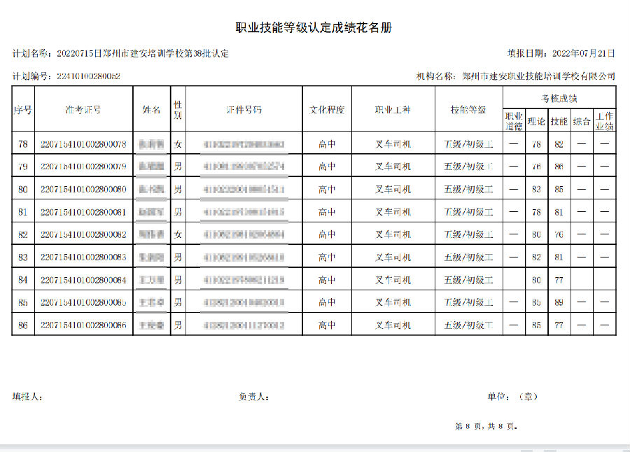 8.png 建安职业技能培训学校-第38批职业技能等级认定考试成绩公示(图8)