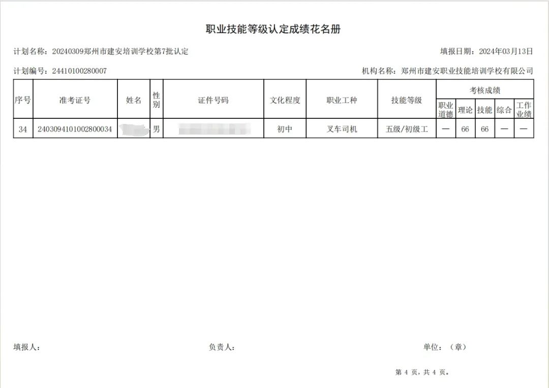建安职业技能培训学校-第7批职业技能等级认定考试成绩公示（图4）
