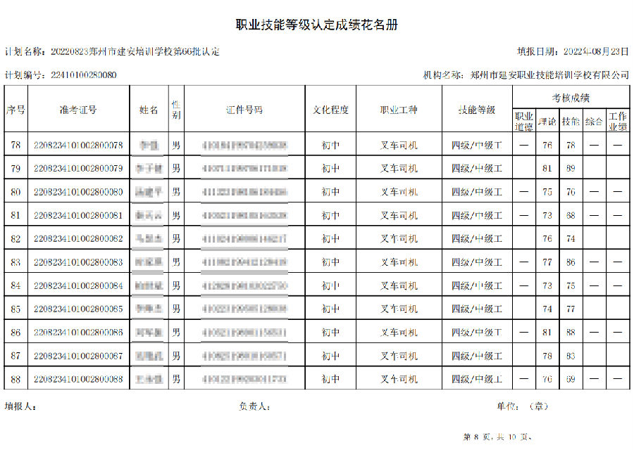 8.png 建安职业技能培训学校-第66批职业技能等级认定考试成绩公示(图8)