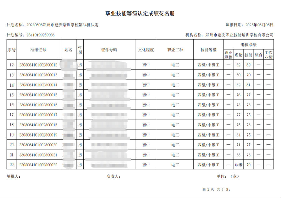 DÅͼƬ_20230808100855_1.png 建安职业技能培训学校-第34批职业技能等级认定考试成绩公示(图2)