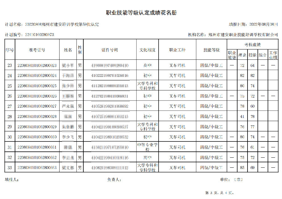 建安职业技能培训学校-第59批职业技能等级认定考试成绩公示（图3）
