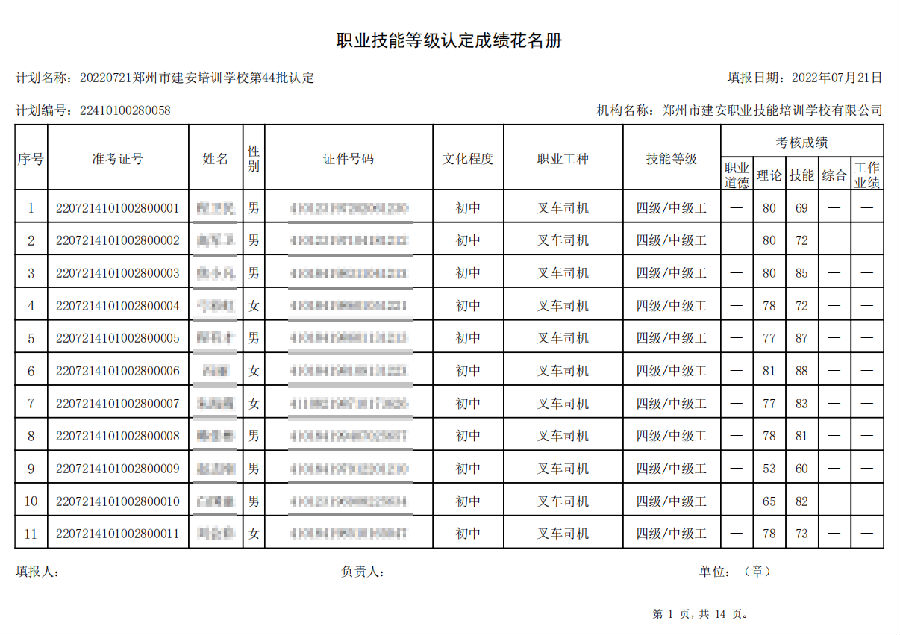 1.png 建安职业技能培训学校-第44批职业技能等级认定考试成绩公示(图1)