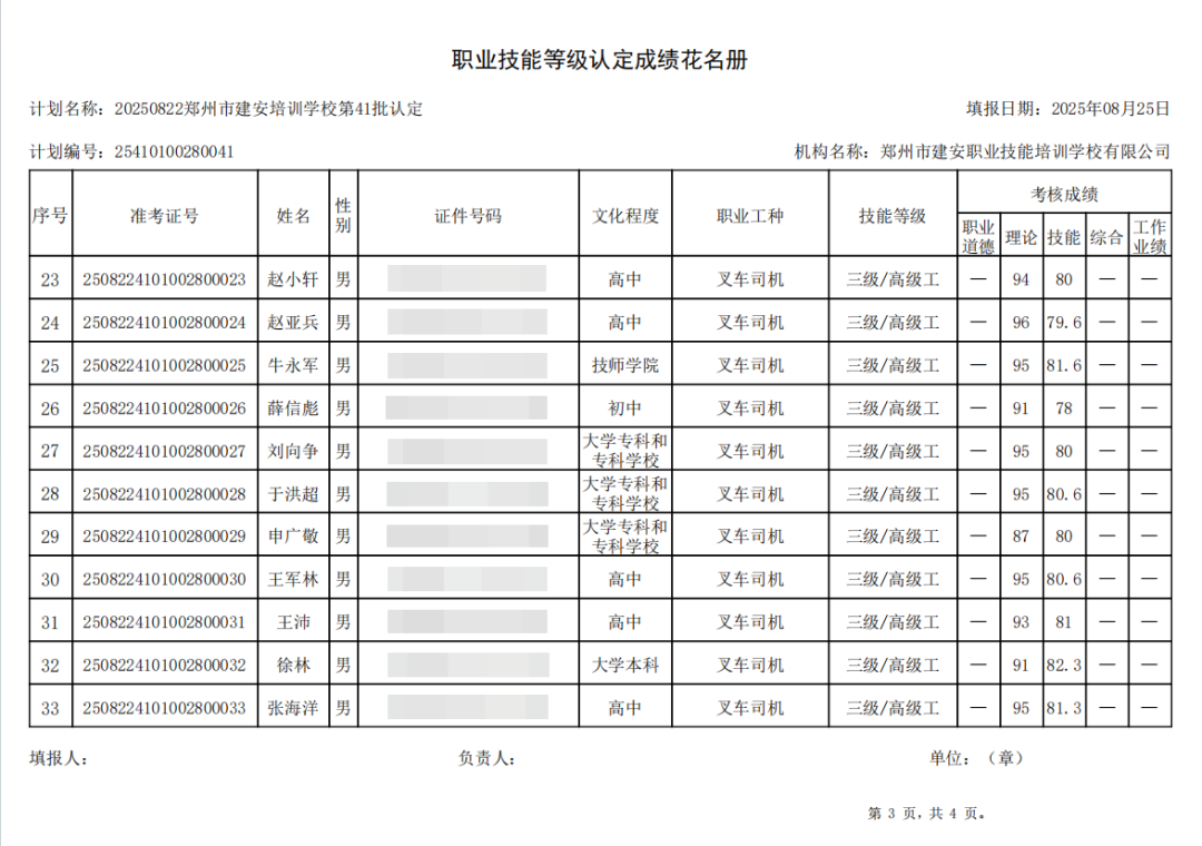 建安职业技能培训学校-2025年第41批职业技能等级认定考试成绩公示（图3）